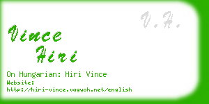 vince hiri business card